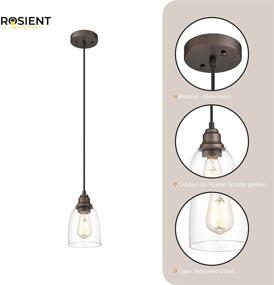 img 2 attached to Rosient Farmhouse Lighting Industrial Restaurants Lighting & Ceiling Fans