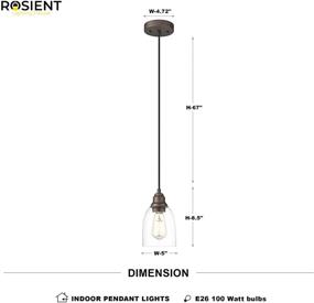 img 3 attached to Rosient Farmhouse Lighting Industrial Restaurants Lighting & Ceiling Fans