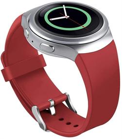 img 2 attached to 📲 НаХай Мягкие силиконовые запасные спортивные ремешки для часов Samsung Gear S2, Y-6 пакет #1