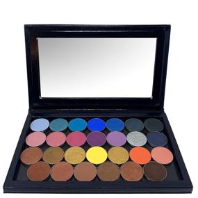 img 1 attached to Large Black Magnetic Makeup Palette with Clear Window – Z Palette, Empty