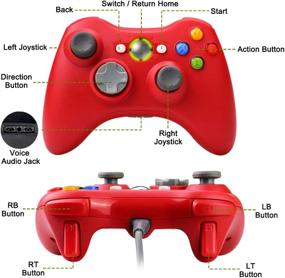 img 3 attached to 🎮 Vinklan Wired Xbox 360 Controller: Compatibility with Microsoft Xbox 360 & 360 Slim/Windows 7/8/10
