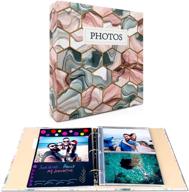📔 diy scrapbook 2-in-1 photo album, 9.5" x 8.5" - double-sided photo protect refill & black scrapbook paper included - perfect for wedding, anniversary, traveling, graduation gift logo