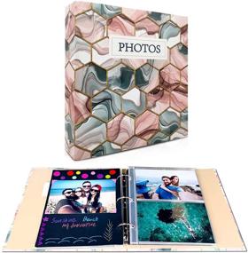 img 4 attached to 📔 DIY Scrapbook 2-in-1 Photo Album, 9.5" x 8.5" - Double-Sided Photo Protect Refill & Black Scrapbook Paper Included - Perfect for Wedding, Anniversary, Traveling, Graduation Gift
