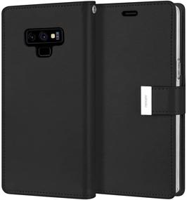 img 3 attached to 📱 Goospery Rich Wallet Samsung Galaxy Note 9 Case (2018) - Extra Card Slots Leather Flip Cover Black NT9-RIC-BLK