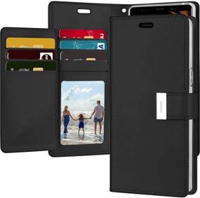 img 4 attached to 📱 Goospery Rich Wallet Samsung Galaxy Note 9 Case (2018) - Extra Card Slots Leather Flip Cover Black NT9-RIC-BLK