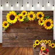 🌻 rustic sunflower brown wood backdrops: perfect for photography, baby showers, birthdays, and more! - ltlyh 7x5ft 051 logo