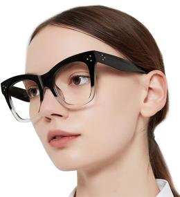 img 4 attached to 👓 MARE AZZURO Trendy Large Oversized Reading Glasses for Women in Various Magnification Strengths: 0, 1.0, 1.25, 1.5, 1.75, 2.0, 2.25, 2.5, 2.75, 3.0, 3.5, 4.0, 5.0, 6.0