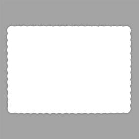 img 4 attached to 🍽️ Одноразовые бумажные подставки с зубчатыми краями - 50 штук белых подставок для столов, вечеринок и новогодних украшений стола (10"х14")