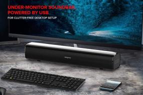 img 3 attached to Creative Stage Air: Portable & Compact USB-Powered Soundbar with Big Bass, Bluetooth, AUX-in & 6-Hour Battery Life