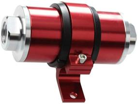 img 3 attached to YJRACING Billet Aluminum Inline Fuel/Gas/Petrol Filter+Bracket - Cleanable 30 Micron - AN6 AN8 AN10 - Red