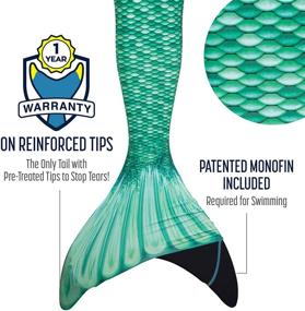 img 3 attached to 🧜 Swim like a Magical Mermaid with Fin Fun Kids Authentic Wear-Resistant Mermaid Tail including Monofin