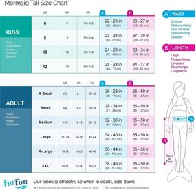 img 2 attached to 🧜 Swim like a Magical Mermaid with Fin Fun Kids Authentic Wear-Resistant Mermaid Tail including Monofin