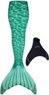 🧜 swim like a magical mermaid with fin fun kids authentic wear-resistant mermaid tail including monofin logo