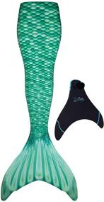 img 4 attached to 🧜 Swim like a Magical Mermaid with Fin Fun Kids Authentic Wear-Resistant Mermaid Tail including Monofin