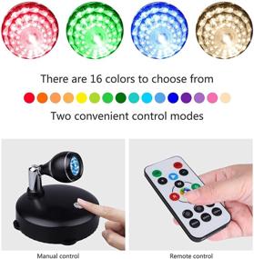 img 3 attached to 💡 LEASTYLE LED Spot Light Indoor: Wireless, Battery-Operated, Dimmable Accent Lights w/ Remote for Painting & Pictures (RGB 2 Pack)