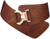 🐍 jasgood women's adjustable fashion snake pattern dress belt with wide elastic stretch waistband logo