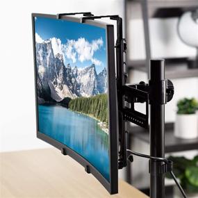 img 2 attached to VIVO Universal Adapter VESA Mount Kit - Secure 🖥️ Mounting for 20-32 inch Flat and Curved Monitors! (100x100mm, Black)