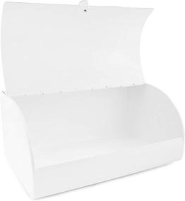 img 2 attached to 🍞 AuldHome Vintage Enamelware Bread Bin: Farmhouse Style White Bread Box for Countertop Storage