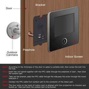 img 3 attached to 🚪 NAIERDI 3.0 Inch Digital Door Viewer with IR Night Vision, 120 Degree Peephole Camera for Home Security and Safe Doorbell Viewing