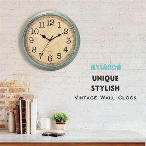 img 2 attached to 🕰️ Hylanda 12-Inch Vintage Retro Wall Clock, Silent Non-Ticking Decorative Wall Clock Battery Operated with Large Numbers and HD Glass Easy to Read for Kitchen, Living Room, Bathroom, Bedroom, and Office