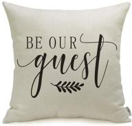 🏡 meekio farmhouse be our guest pillow covers: 18" x 18" farmhouse guest room decor must-have logo