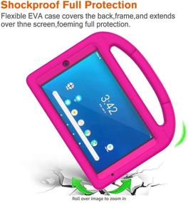 img 1 attached to 🌸 LEDNICEKER Kids Case for Walmart Onn 8” 2019 - Lightweight Handle Friendly Kick Stand Case with Built-in Screen Protector for Walmart Onn 8 Tablet Model ONA19TB002 (2019 Release, Not for 2020) - Rose Color