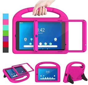 img 4 attached to 🌸 LEDNICEKER Kids Case for Walmart Onn 8” 2019 - Lightweight Handle Friendly Kick Stand Case with Built-in Screen Protector for Walmart Onn 8 Tablet Model ONA19TB002 (2019 Release, Not for 2020) - Rose Color