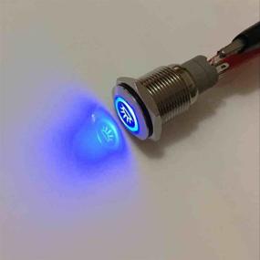 img 3 attached to 12V Car Vehicle Blue LED Light 🚗 Interior Push Button Metal Toggle Switch 16mm - ESUPPORT