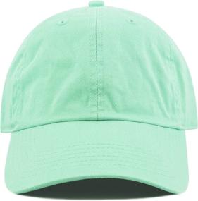 img 3 attached to The Hat Depot Kids & Adult Cotton Dad Hat Baseball Cap - Unisex, Blank, Washed, Low Profile