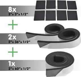 img 3 attached to XCEL 11 Pack Pre-Cut Marine Foam Bundle: Neoprene Rubber 🛥️ with Adhesive, Weather Resistant, Easy Cut Material - Made in USA