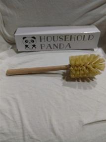 img 2 attached to 🐼 Household Panda Bamboo Bottle Brush - Natural Long Brush for Efficiently Cleaning Kitchen Items, Vases, Pitchers, Mugs - Sturdy Wooden Handle with Dense Bristles for Optimal Cleaning Performance