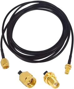 img 4 attached to 🔌 YOTENKO 2M RG174 SMA Male to SMA Female WiFi Antenna Extension Cable, Jumper RF Connector Adapter