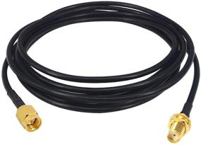 img 3 attached to 🔌 YOTENKO 2M RG174 SMA Male to SMA Female WiFi Antenna Extension Cable, Jumper RF Connector Adapter
