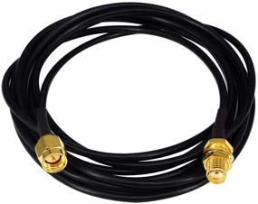 img 2 attached to 🔌 YOTENKO 2M RG174 SMA Male to SMA Female WiFi Antenna Extension Cable, Jumper RF Connector Adapter