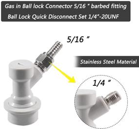 img 2 attached to 🍺 LUCKEG Brand Ball Lock MFL Disconnect Set with Stainless Steel Swivel Nuts and Worm Clamp – 2 Pairs for Optimal Keg Performance