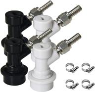 🍺 luckeg brand ball lock mfl disconnect set with stainless steel swivel nuts and worm clamp – 2 pairs for optimal keg performance logo