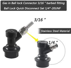 img 3 attached to 🍺 LUCKEG Brand Ball Lock MFL Disconnect Set with Stainless Steel Swivel Nuts and Worm Clamp – 2 Pairs for Optimal Keg Performance