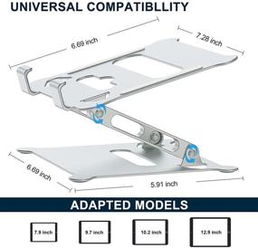 img 1 attached to 📱 Подставка для планшета Urmust - Регулируемый держатель для планшета на столе, совместим с iPad Pro, Air, Mini, Samsung, Kindle, E-reader (7.9-12.9'') - Серебро