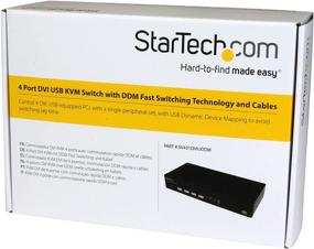 img 1 attached to StarTech.com 4 Port USB DVI KVM Switch with DDM Fast Switching Technology and Cables - Enhanced Four Port DVI USB KVM Switch - Dynamic DDM KVM Switch (SV431DVIUDDM)