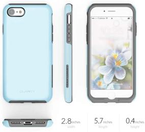 img 1 attached to 📱 Stylish and Durable iPhone SE 2020/8/7 Case by TEAM LUXURY - Aqua Blue/Gray, Clarity Series