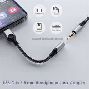 img 3 attached to 🎧 ZOOAUX USB C to 3.5mm Headphone Jack Adapter - Hi-Res DAC Dongle Cable Cord for Pixel 4 3 2 XL, Samsung Galaxy S21 S20 Ultra, Note 20 10, S10 S9 Plus, iPad Pro & More (Grey)