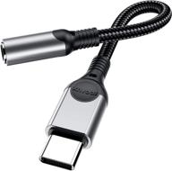 🎧 zooaux usb c to 3.5mm headphone jack adapter - hi-res dac dongle cable cord for pixel 4 3 2 xl, samsung galaxy s21 s20 ultra, note 20 10, s10 s9 plus, ipad pro & more (grey) logo