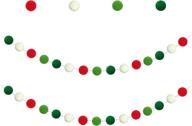 🎄 christmas ball garland: festive pom pom decoration - 30 balls, no diy required! logo