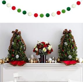 img 2 attached to 🎄 Christmas Ball Garland: Festive Pom Pom Decoration - 30 Balls, No DIY Required!