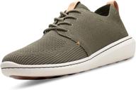 clarks low top sneakers green khaki logo