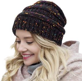 img 4 attached to Shuangjishan Beanie Trendy Winter Slouchy Outdoor Recreation for Outdoor Clothing