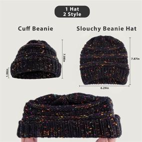 img 1 attached to Shuangjishan Beanie Trendy Winter Slouchy Outdoor Recreation for Outdoor Clothing
