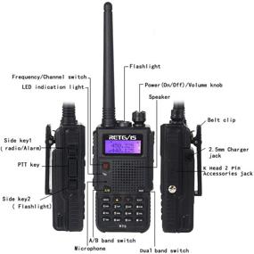 img 3 attached to 📻 Retevis RT5 Dual Band Walkie Talkies with Long Range, Flashlight, Police Handheld Radio, VOX, Rechargeable 2 Way Radio with Earpiece (2 Pack)