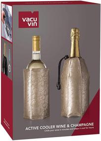 img 1 attached to 🍾 Ultimate Cooling Solution for Wine and Champagne: Vacu Vin Rapid Ice Cooler Set in Platinum