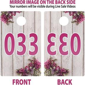 img 2 attached to 🎯 Reusable Hanger Cards with 100 Consecutive Numbers (001-100) by GoalWish Ventures - Ideal for Facebook Live Sales and LuLaroe Supplies, featuring Large Live Sale Number Tags with Normal and Reversed Mirrored Image